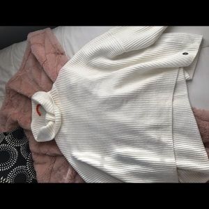 White Cowl Neck Sweater